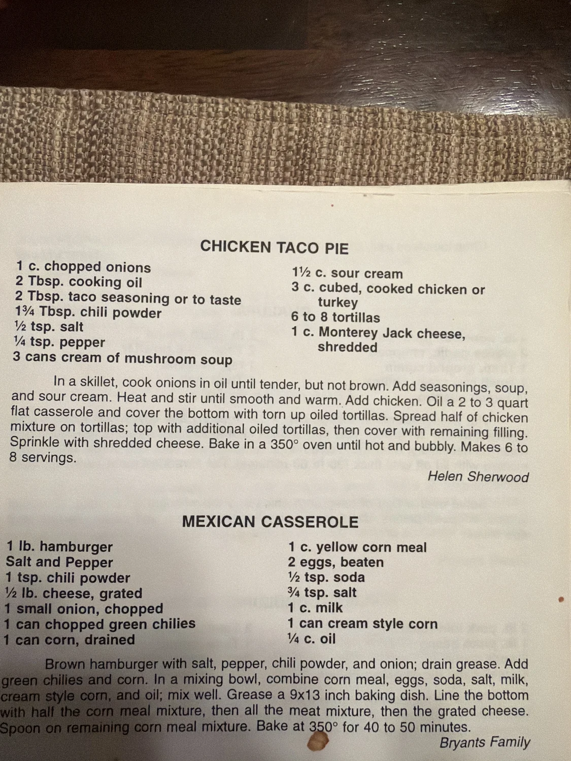 Photo of MEXICAN CASSEROLE