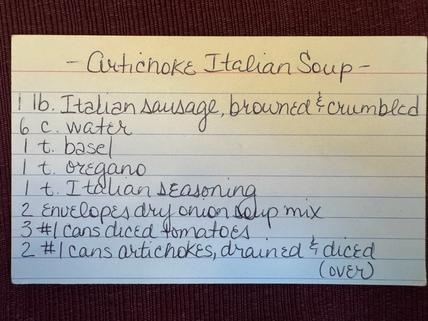 Photo of Artichoke Italian Soup