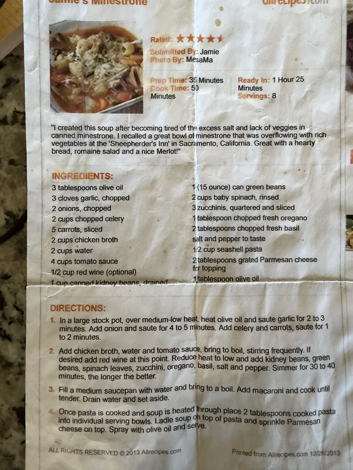 Photo of Jamie's Minestrone