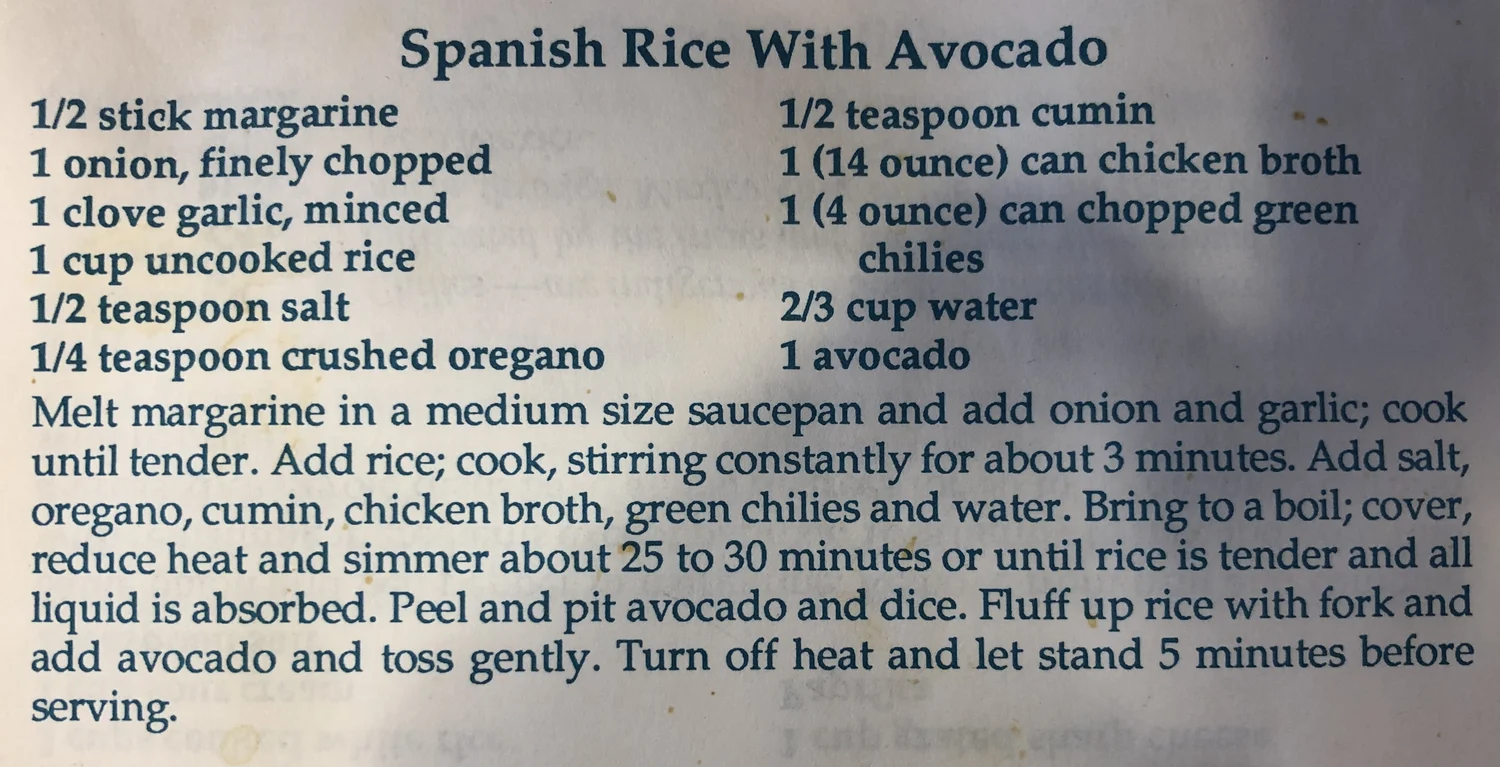 Photo of Spanish Rice With Avocado